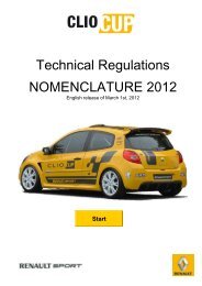 Nomenclature Clio Cup 01/03/2012 - V-Line Org