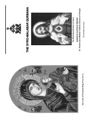 Cover for English Mass booklet - Knanaya Catholic Region