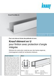 Knauf Ã©lÃ©ment en U pour finition avec protection d ... - Knauf FormBar