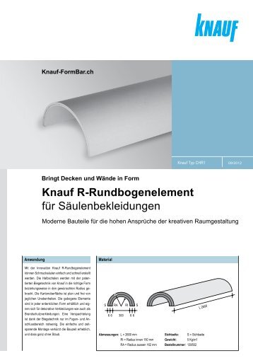 Knauf R-Rundbogenelement fÃ¼r SÃ¤ulenbekleidungen - Knauf FormBar