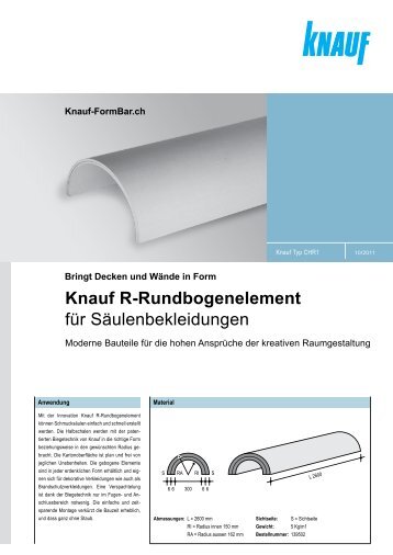 Rundbogenelement 180 - Knauf FormBar