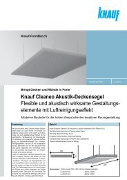 Knauf Cleaneo Akustik-Deckensegel Flexible und ... - Knauf FormBar