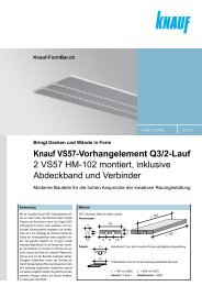 Knauf VS57-Vorhangelement Q3/2-Lauf 2 VS57 ... - Knauf FormBar