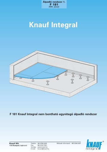 Álpadló rendszer F 181 - bei Knauf Integral