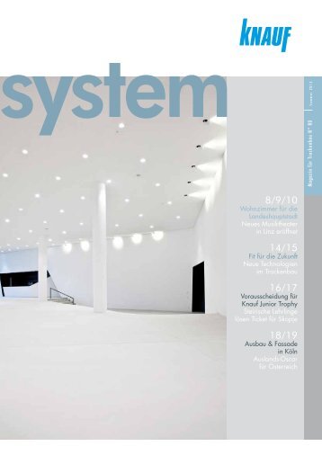 Knauf system | Magazin fÃ¼r Trockenbau NÂ° 80 - Knauf Ã–sterreich