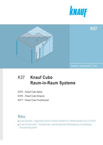 Neu K37 K37 Knauf Cubo Raum-in-Raum Systeme