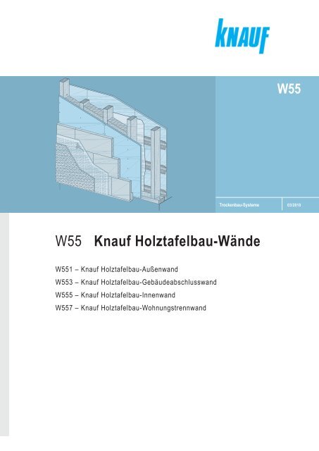 W55 Knauf Holztafelbau-WÃ¤nde