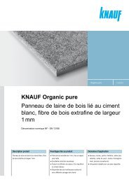 KNAUF Organic pure Panneau de laine de bois liÃ© au ... - Knauf AG