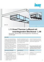 L19 Knauf Thermax Luftkanal mit innenliegendem Blechkanal - L 90