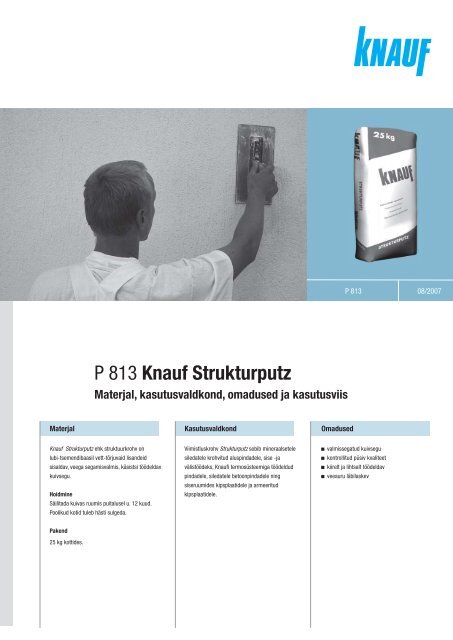 Strukturputz (P813) - Knauf Eesti