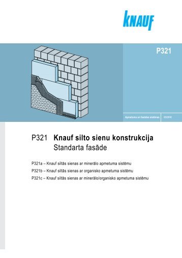 P3 P321 Knauf silto sienu konstrukcija Standarta fasÄde P321