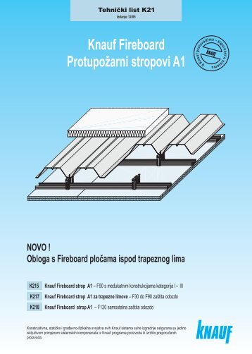 K21 Fireboard protupožarni stropovi - Knauf