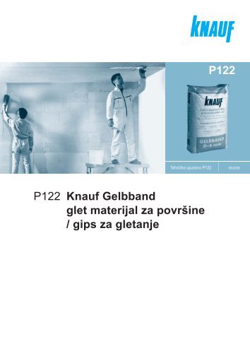 P122 Knauf Gelbband glet materijal za površine / gips za gletanje ...