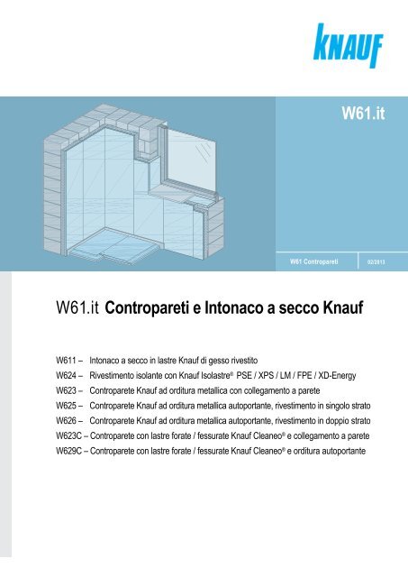 Scheda Tecnica Contropareti W61 - Knauf