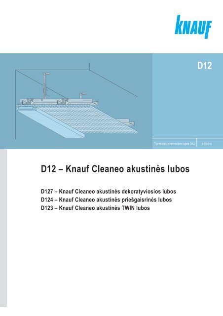 D12 D12 – Knauf Cleaneo akustinės lubos