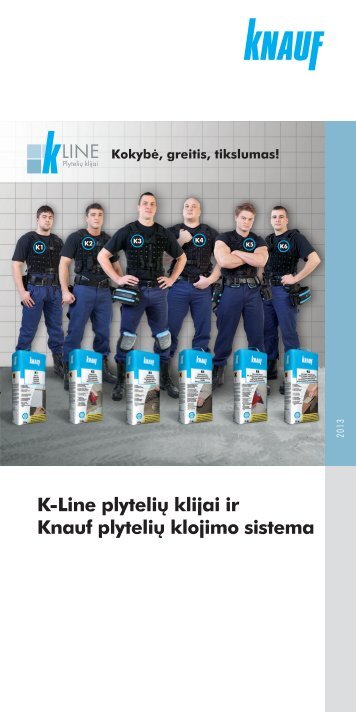 K Line plytelių klijų bukletas - Knauf