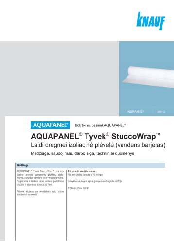 AQUAPANEL® Tyvek® StuccoWrapTM - Knauf