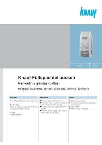 Knauf Füllspachtel aussen