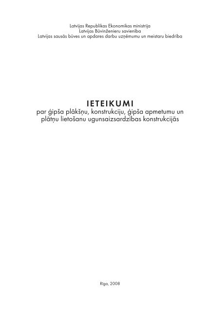 LR Ekonomikas ministrijas ieteikumi LBN; tehniskā informācija - Knauf