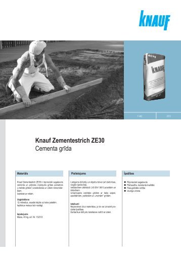 Knauf Zementestrich ZE30 Cementa grīda