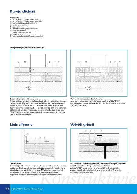 Aquapanel Floor, cementa plāksne grīdai, buklets (PDF ... - Knauf