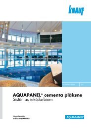Aquapanel Indoor, cementa plāksne iekšdarbiem, buklets - Knauf