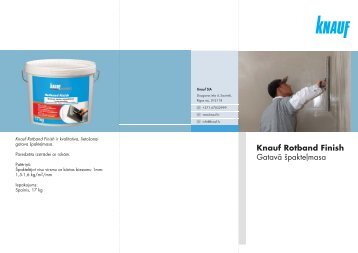 Knauf Rotband Finish, buklets