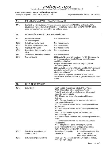 Uniflott imprägniert 60 KB - Knauf