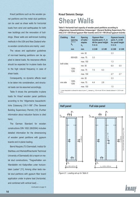 Knauf Seismic Design