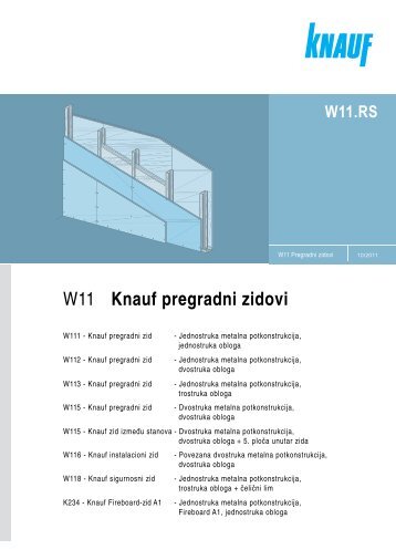 W11 Knauf pregradni zidovi