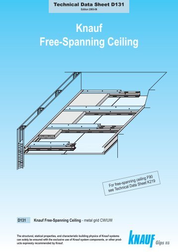 Knauf Free-Spanning Ceiling D131