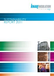 Knauf Insulation Sustainability Report 2011 (PDF only)
