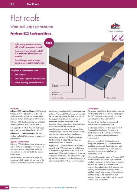 Flat Roofs - Knauf Insulation