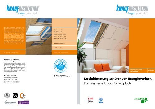 Dach: DÃ¤mmsysteme fÃ¼r das SchrÃ¤gdachPDF ... - Knauf Insulation