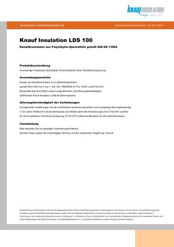 Knauf Insulation LDS 100