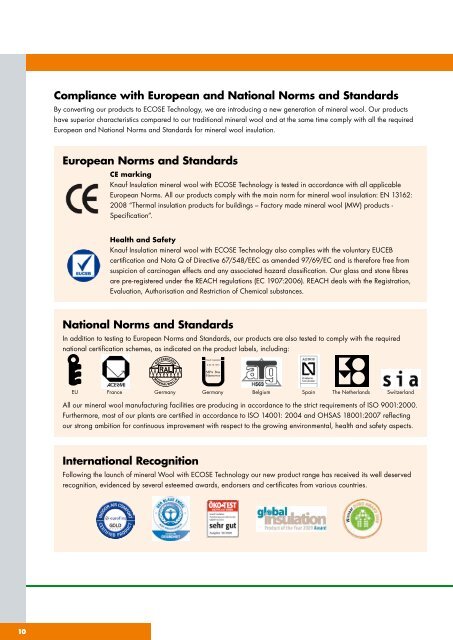 ECOSE® Technology brochure - Knauf Insulation