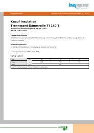 Knauf Insulation Trennwand-DÃ¤mmrolle TI 140 T