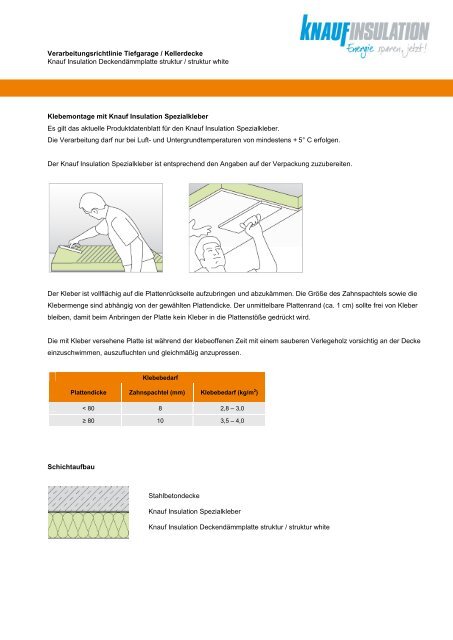 Anwendung und Verarbeitung - Knauf Insulation