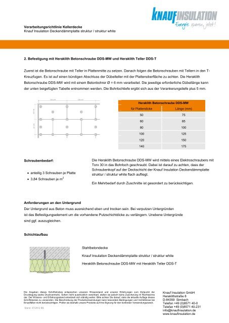 Anwendung und Verarbeitung - Knauf Insulation