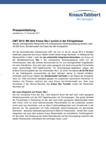 Pressemitteilung - Knaus