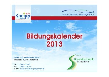 Untitled - Kneipp-Bund Landesverband ThÃ¼ringen eV