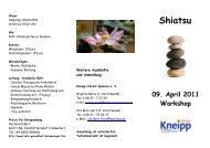 Shiatsu - Kneipp-Verein Spiesen eV