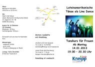 Tanzkurs fÃ¼r Frauen - Flyer-2 - Kneipp-Verein Spiesen eV