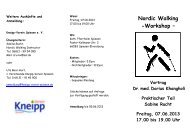 Nordic Walking -Workshop - Kneipp-Verein Spiesen eV