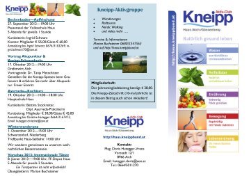 Kneipp-Aktivgruppe - Kneippbund