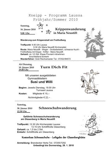 Kneipp - Programm Laussa FrÃ¼hjahr/Sommer 2010 - Kneippbund