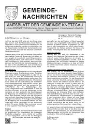 GEMEINDE- NACHRICHTEN - Knetzgau