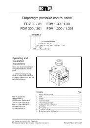 Diaphragm pressure control valve FDV 30 / 31 ... - KNF Neuberger