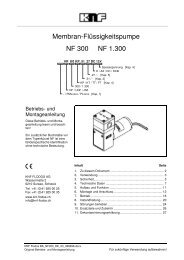 Betriebsanleitung - KNF