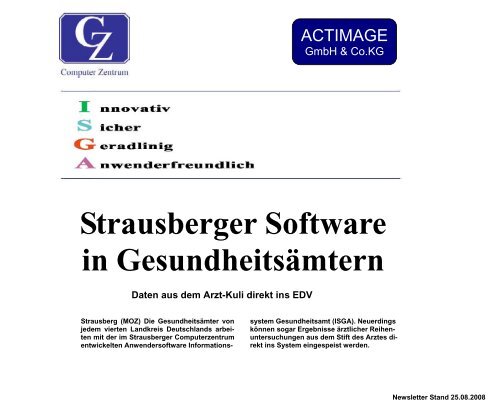 Strausberger Software in Gesundheitsämtern - Computer Zentrum ...